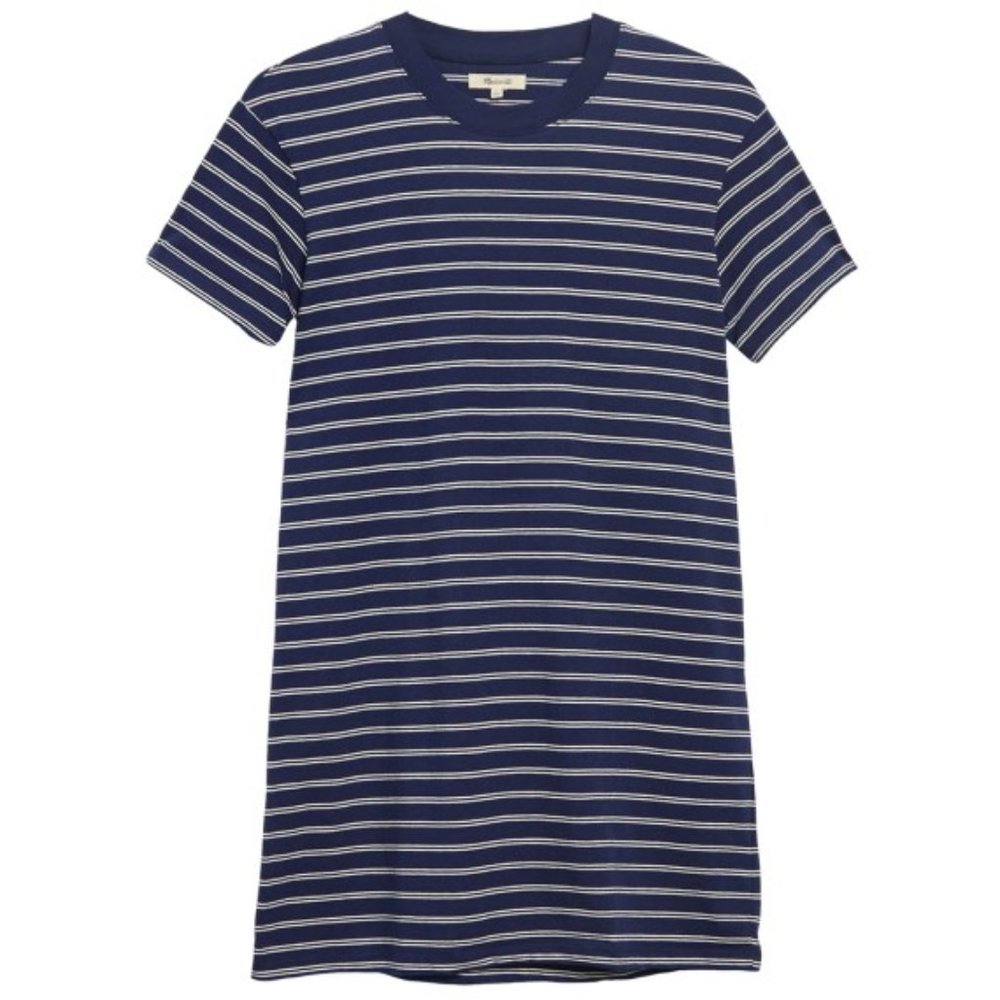 Madewell 'Tina' Striped Cotton Tee Shirt Dress